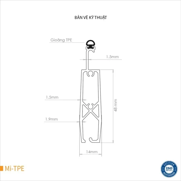 Bản vẽ kỹ thuật chi tiết của MI-TPE