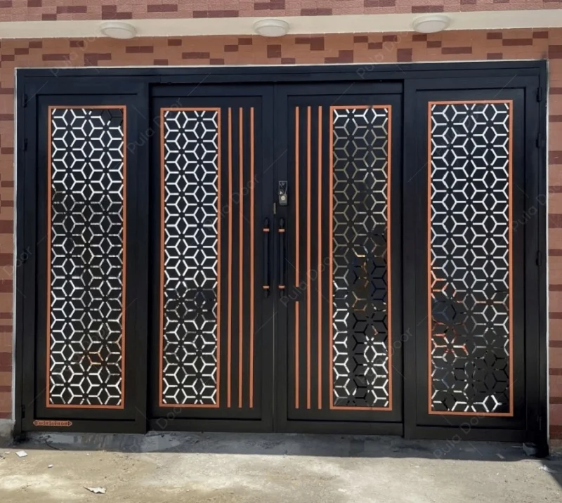 Cổng trượt quay 4 cánh hoa tuyết CMT05