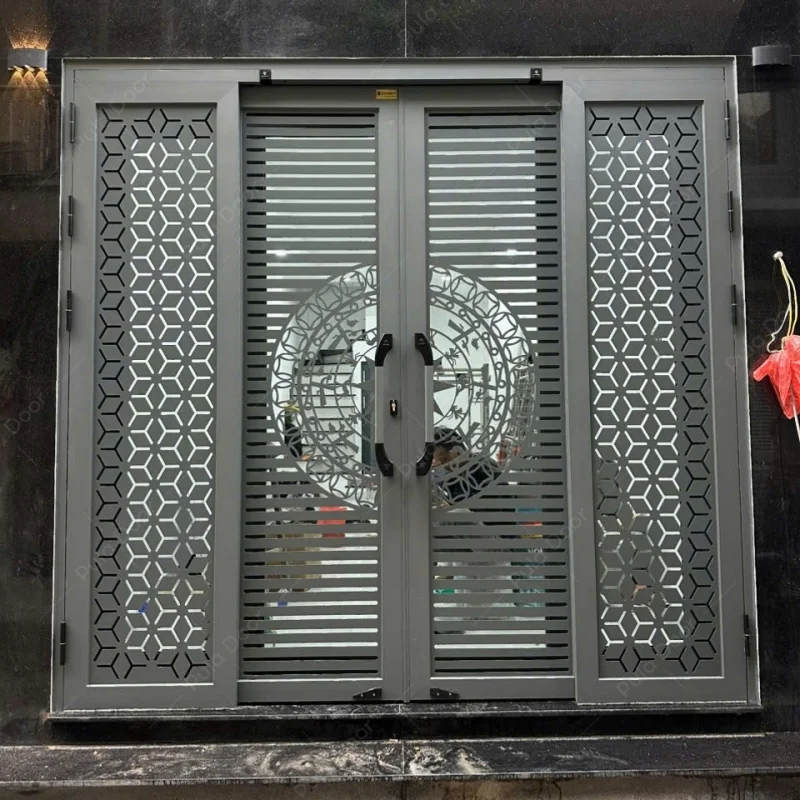 Cổng trượt quay hệ hoàng gia nẹp rời 8.0 CMT02