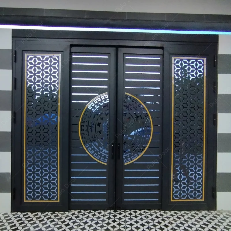Cổng trượt quay hệ hoàng gia nẹp rời 8.0 CMT02