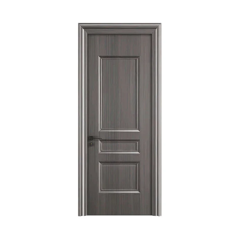 Cửa Composite phay huỳnh 3 ô PDH08 màu ghi hiện đại