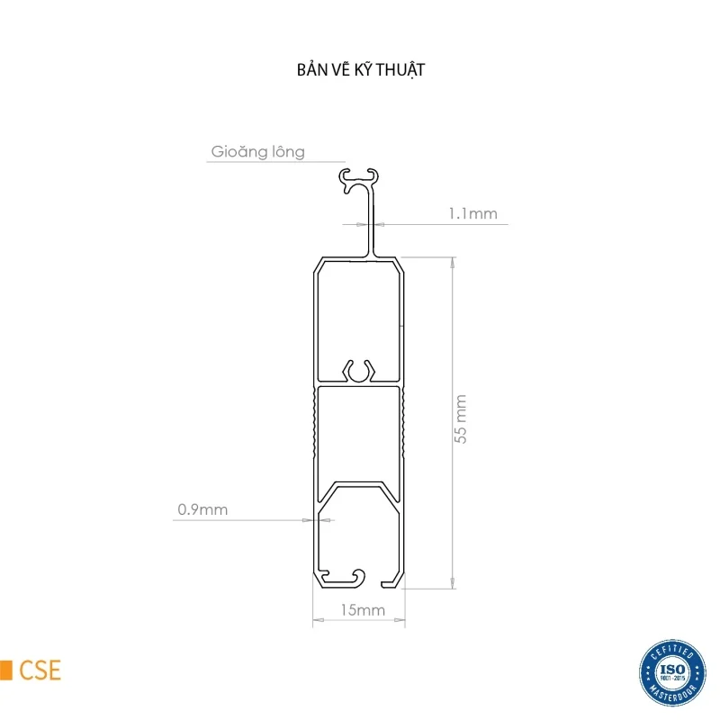 Bản vẽ kỹ thuật Cửa cuốn khe thoáng Masterdoor Comax SE