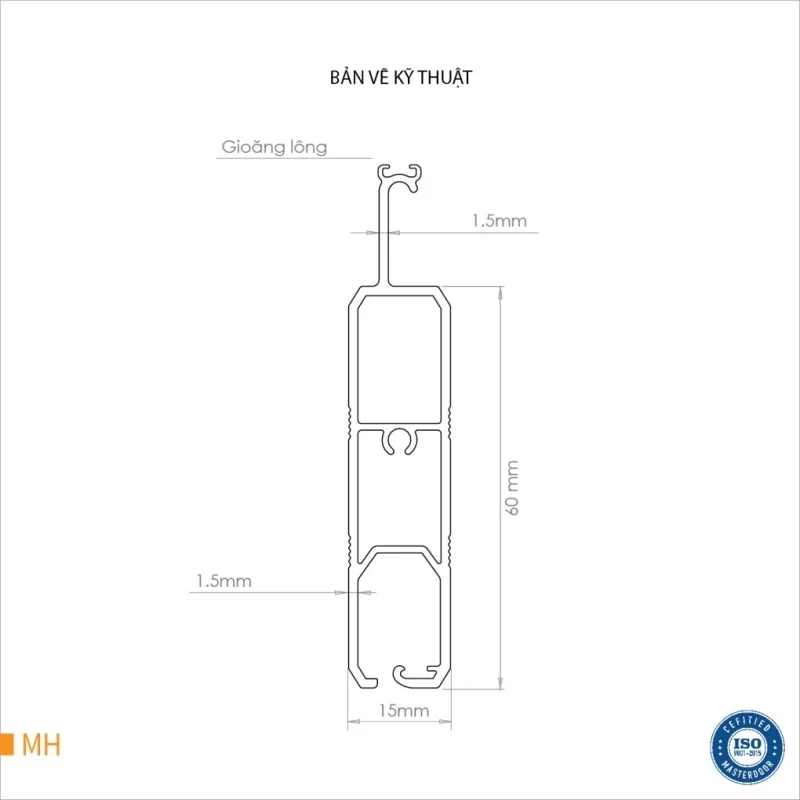 Cửa cuốn khe thoáng Masterdoor Master-Luxury ML