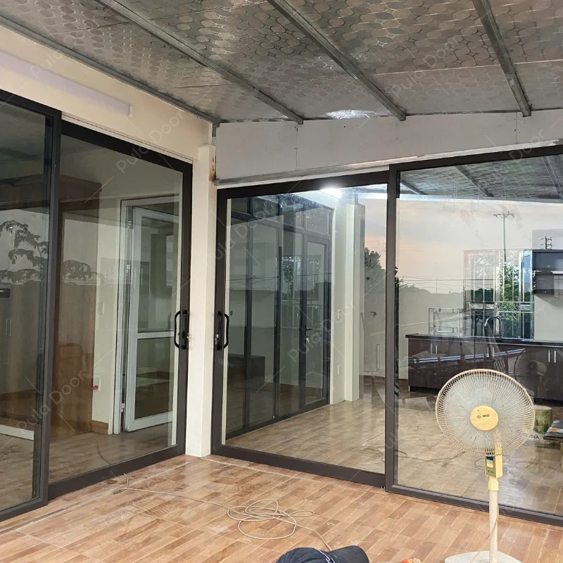 Cửa đi 2 cánh mở lùa nhôm Xingfa VN DV2L