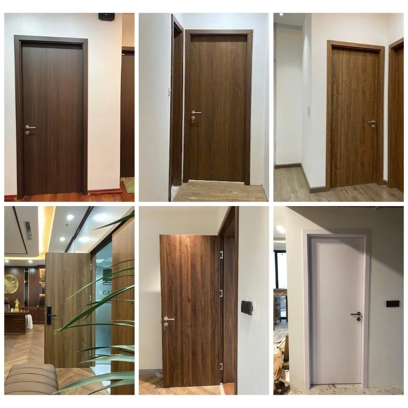 Các mẫu cửa gỗ cánh phẳng bàn giao thực tế cho khách hàng