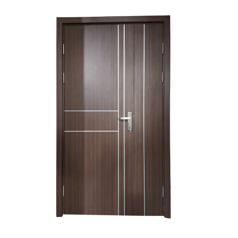 Cửa gỗ nhựa Composite cánh lệch soi nhiều chỉ PDL06