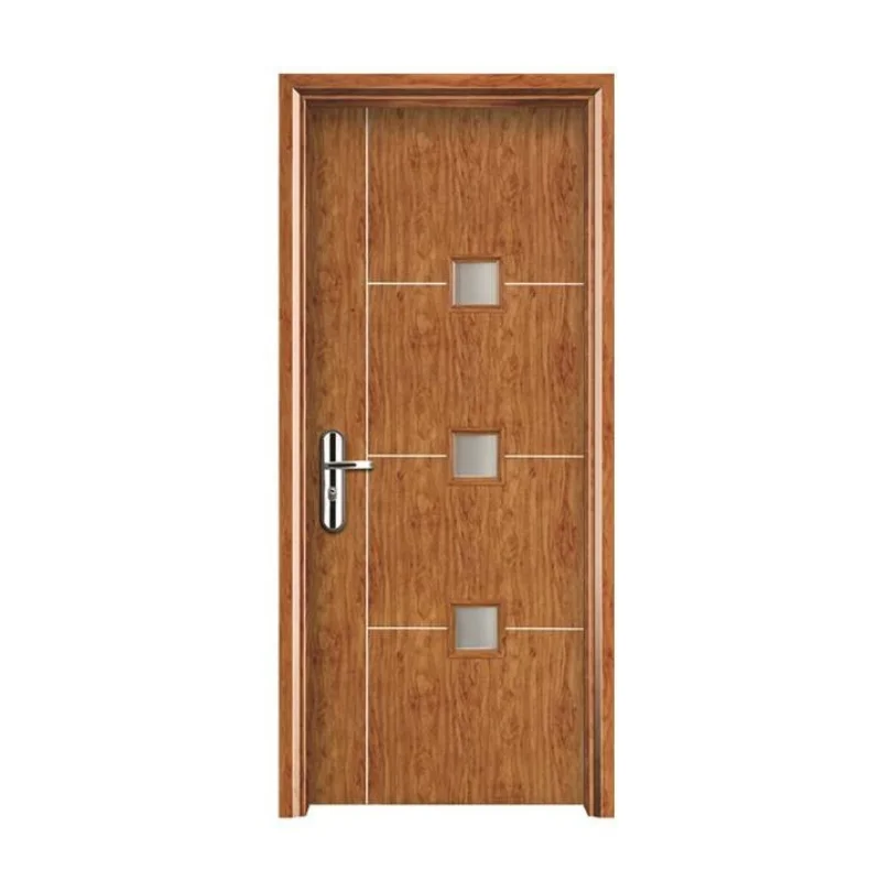 Cửa gỗ nhựa Composite ô kính chỉ nhôm PDO09