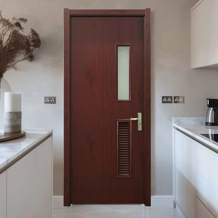 Cửa gỗ nhựa Composite ô kính kèm ô chớp PDO16