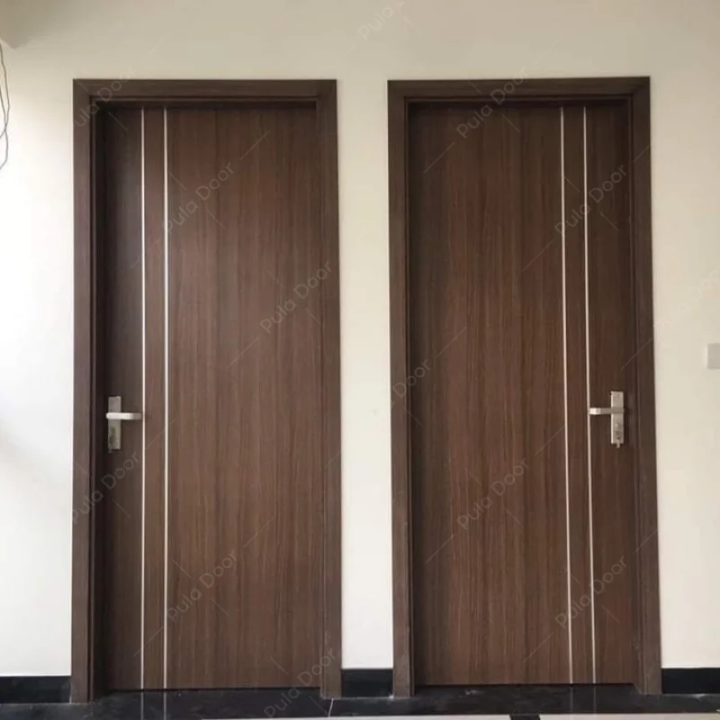 Cửa gỗ nhựa Composite soi chỉ PDC01 chỉ trắng