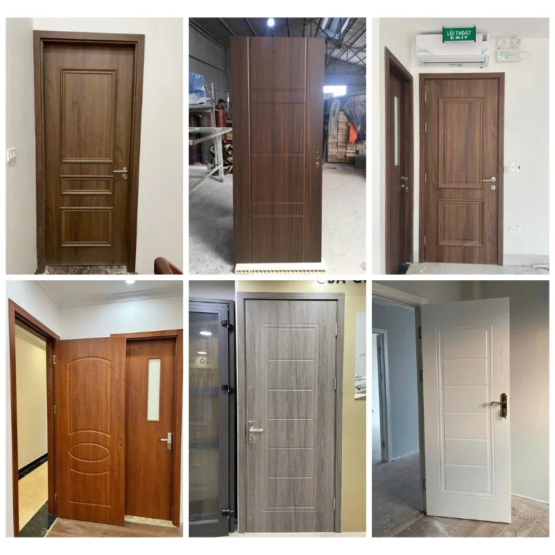 Cửa Composite phay huỳnh thực tế bàn giao cho nhà khách hàng